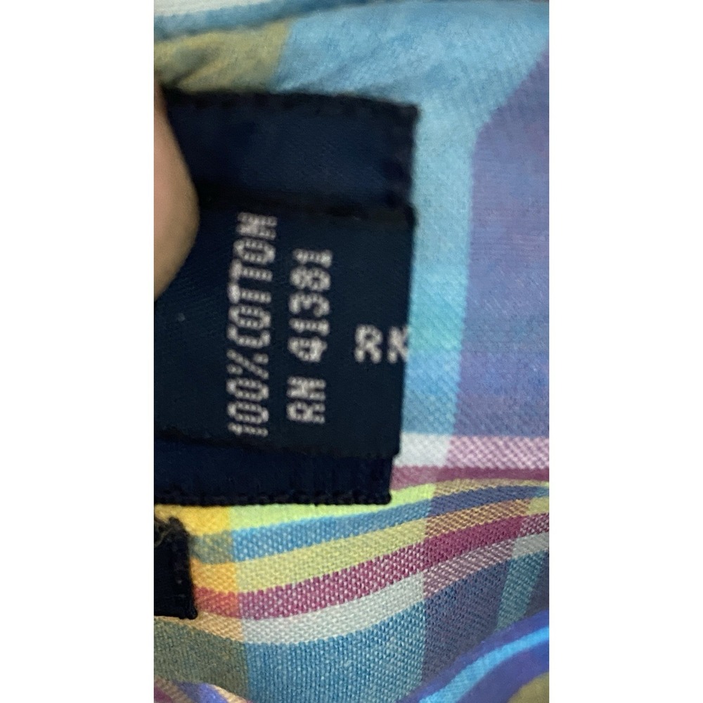 Polo Ralph Lauren Classic Fit Multicolor Plaid Men's Large Short‎ Sleeve Shirt - Picture 7 of 8
